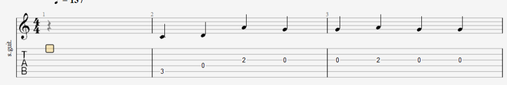 guitar tablature